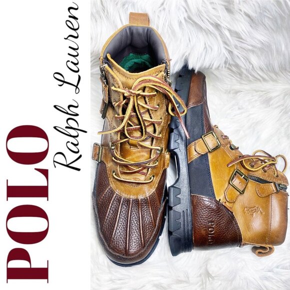 POLO RALPH LAUREN Demond Leather Hiking Hunting Chukka Duck Boot, Size 10.5D - Picture 1 of 12